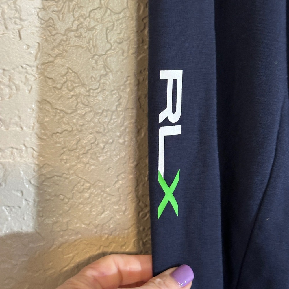 RLX Ralph Lauren Mens Navy Full Zip Up Track Jacket‎ Athletic Casual Size Large - Picture 8 of 11